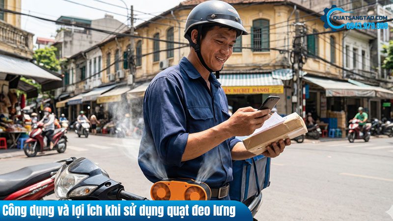 Công dụng và lợi ích khi sử dụng quạt đeo lưng