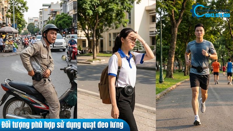 Đối tượng phù hợp sử dụng quạt đeo lưng