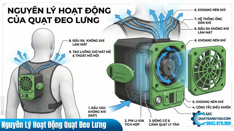 Nguyên lý hoạt động của quạt đeo lưng
